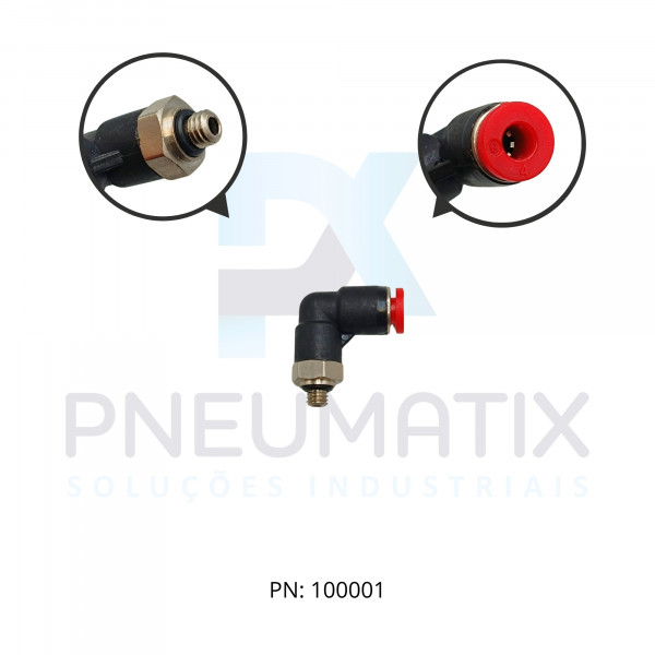 CONEXAO COTOVELO MACHO PLASTICA 04MM X R.M5 C02470405 NORGREN