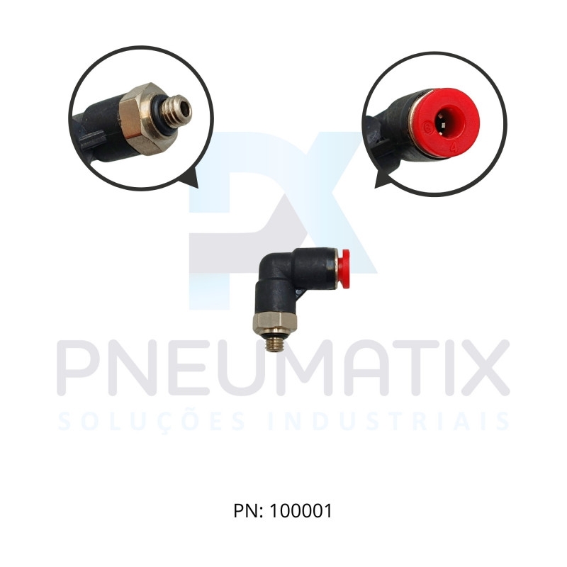 CONEXAO COTOVELO MACHO PLASTICA 04MM X R.M5 C02470405 NORGREN