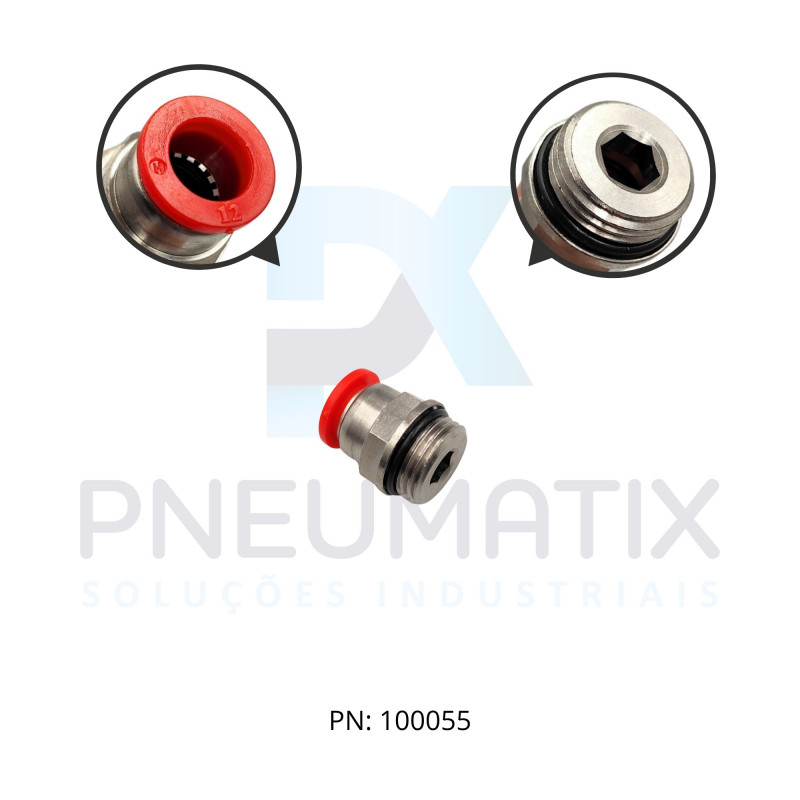 CONEXAO RETA MACHO PLASTICA 12MM X R.1/2 BSPP C02251248 NORGREN CONEXAO RETA MACHO PLASTICA 12MM X R.1/2 BSPP C02251248 NORGREN