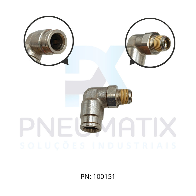 CONEXAO COTOVELO MACHO METALICA 08MM X R.1/8 BSPT 101470818 NORGREN CONEXAO COTOVELO MACHO METALICA 08MM X R.1/8 BSPT 101470818 NORGREN