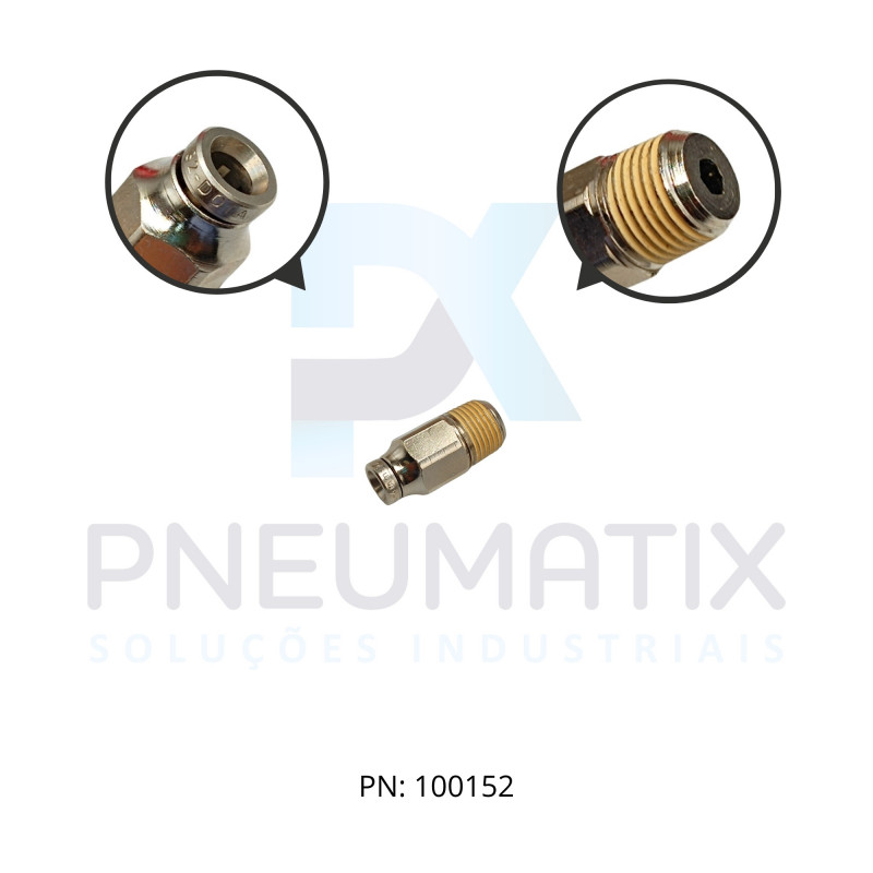 CONEXAO RETA MACHO METALICA 04MM X R.1/8 BSPT 101250418 NORGREN