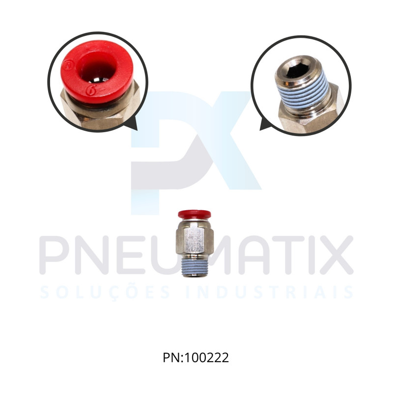 CONEXAO RETA MACHO PLASTICA 06MM X R.1/8 BSPT C01250618 NORGREN CONEXAO RETA MACHO PLASTICA 06MM X R.1/8 BSPT C01250618 NORGREN