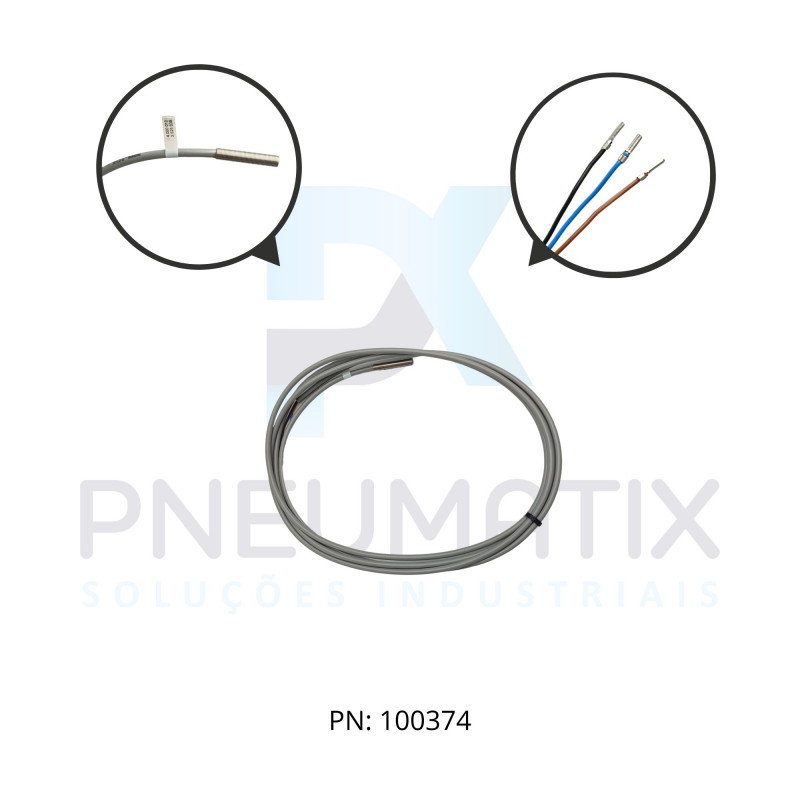 SENSOR IND.CIL.DIAM.5MM Sn:0,8MM FAC.ALIM.10-30VDC PNP NA CABO 2MTS NBB0,8-5GM25-E2 PN:053491 PEPPERL