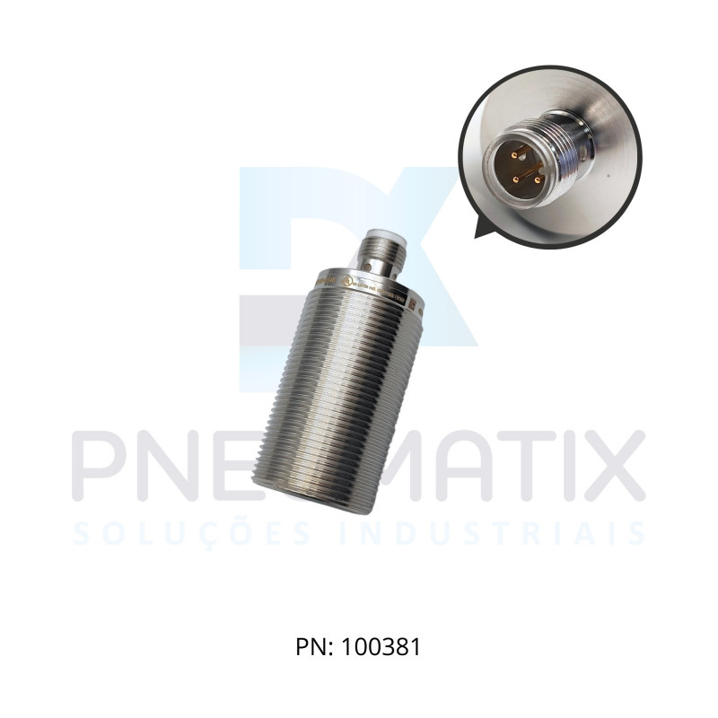 SENSOR IND.CIL.DIAM.30MM Sn:15MM FAC.ALIM.10-30VDC PNP NA M12 NBB15-30GM50-E2-V1 PN:326161-0146 PEPPERL