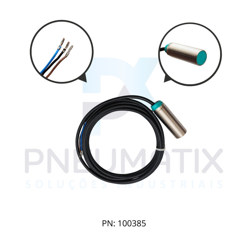 SENSOR IND.CIL.DIAM.18MM Sn:8MM FAC.ALIM.10-30VDC NPN NA CABO 2MTS NBB8-18GM50-E0 PN:326161-0090 PEPPERL