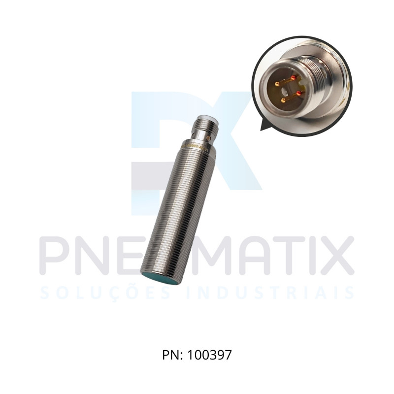 SENSOR IND.CIL.DIAM.18MM Sn:8MM FAC.ALIM.10-30VCD PNP NA/NF M12 NBB8-18GM60-A2-V1 PN:326161-0194 PEPPERL