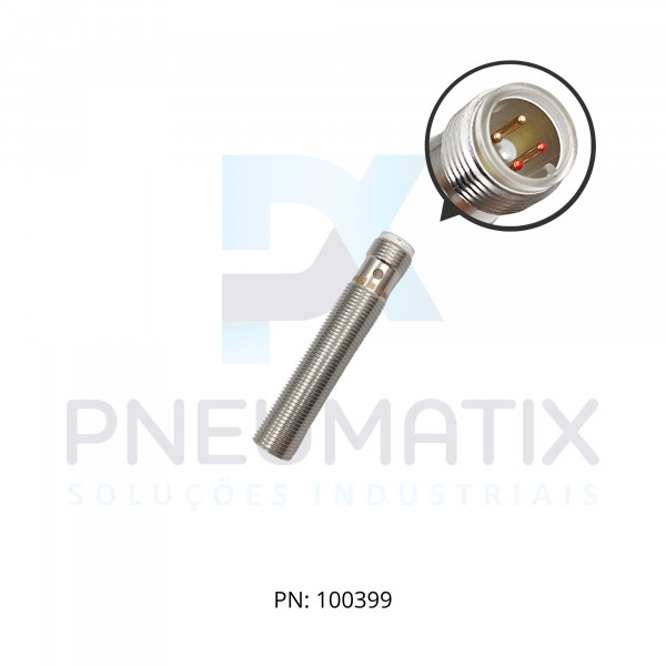 SENSOR IND.CIL.DIAM.12MM Sn:4MM FAC.ALIM.10-30VDC PNP NA/NF M12 NBB4-12GM50-A2-V1 PN:326161-0007 PEPPERL