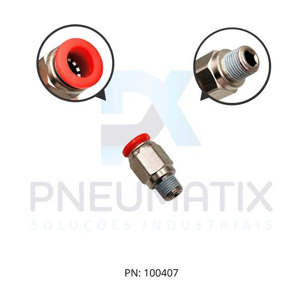 CONEXAO RETA MACHO PLASTICA 08MM X R.1/8 BSPT C01250818 NORGREN