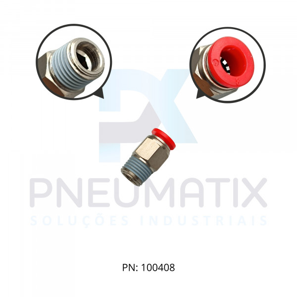 CONEXAO RETA MACHO PLASTICA 08MM X R.1/4 BSPT C01250828 NORGREN