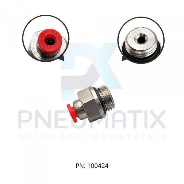 CONEXAO RETA MACHO PLASTICA 04MM X R.1/4 BSPP C02250428 NORGREN