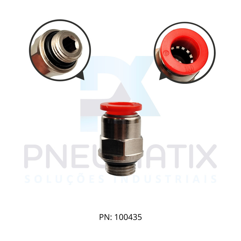 CONEXAO RETA MACHO PLASTICA 10MM X R.1/4 BSPP C02251028 NORGREN