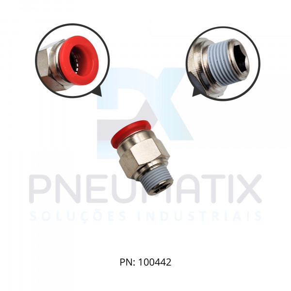 CONEXAO RETA MACHO PLASTICA 16MM X R.3/8 BSPP C02251638 NORGREN CONEXAO RETA MACHO PLASTICA 16MM X R.3/8 BSPP C02251638 NORGREN