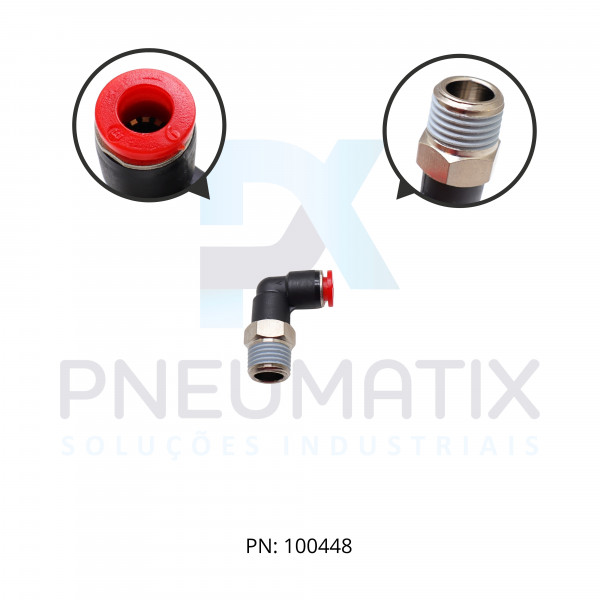 CONEXAO COTOVELO MACHO PLASTICA 06MM X R.1/4 BSPT C01470628 NORGREN