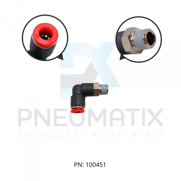 CONEXAO COTOVELO MACHO PLASTICA 06MM X R.1/8 BSPT C01470618 NORGREN CONEXAO COTOVELO MACHO PLASTICA 06MM X R.1/8 BSPT C01470618 NORGREN