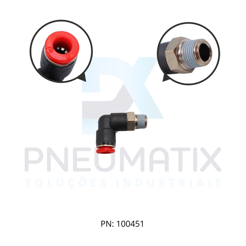 CONEXAO COTOVELO MACHO PLASTICA 06MM X R.1/8 BSPT C01470618 NORGREN CONEXAO COTOVELO MACHO PLASTICA 06MM X R.1/8 BSPT C01470618 NORGREN