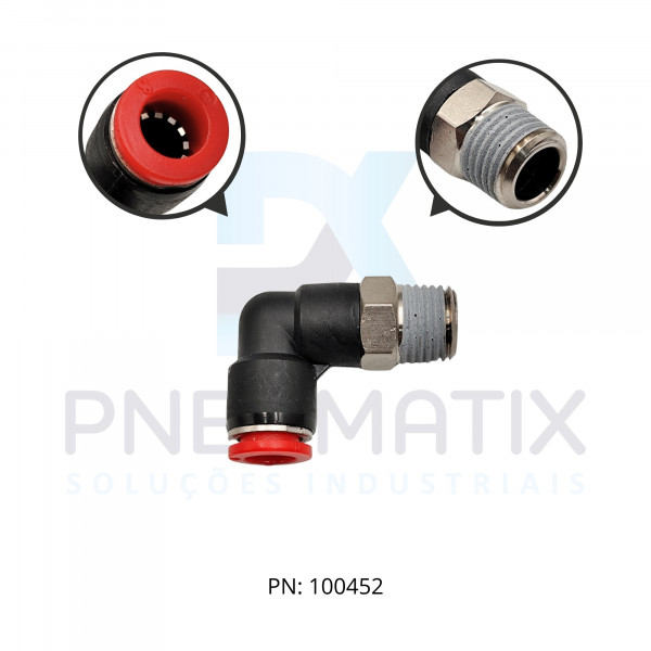 CONEXAO COTOVELO MACHO PLASTICA 08MM X R.1/4 BSPT C01470828 NORGREN