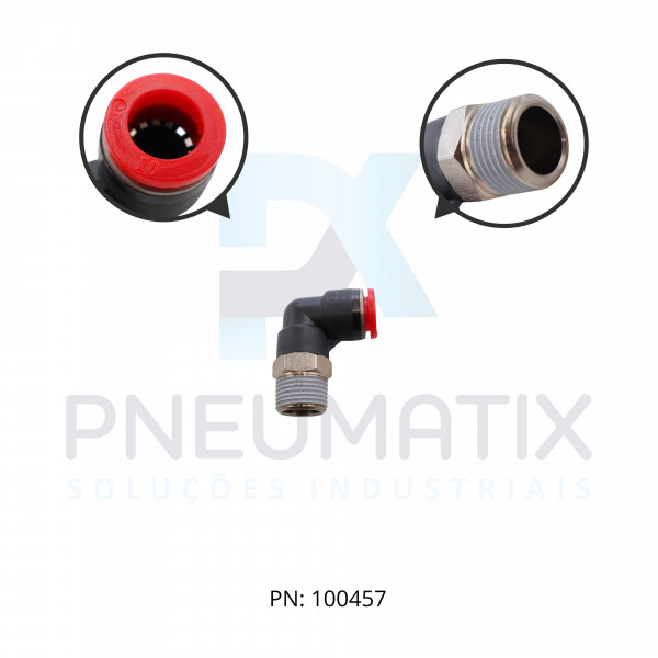 CONEXAO COTOVELO MACHO PLASTICA 10MM X R.3/8 BSPT C01471038 NORGREN