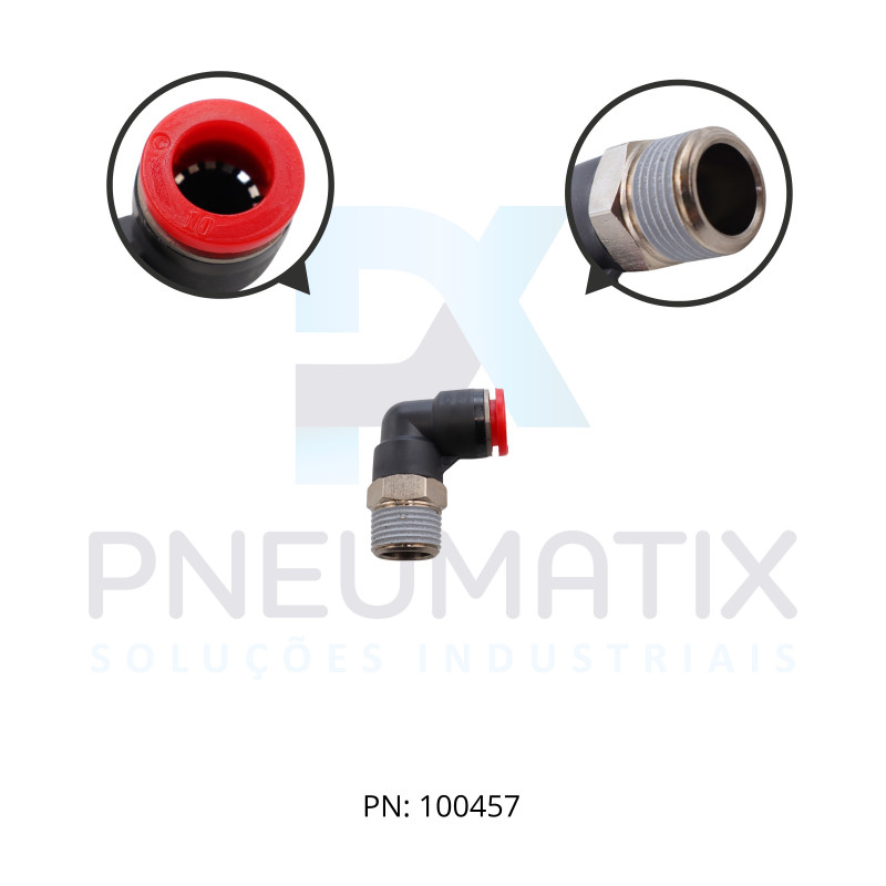 CONEXAO COTOVELO MACHO PLASTICA 10MM X R.3/8 BSPT C01471038 NORGREN CONEXAO COTOVELO MACHO PLASTICA 10MM X R.3/8 BSPT C01471038 NORGREN