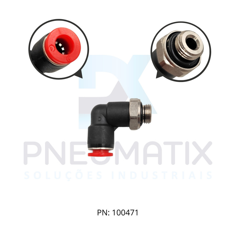 CONEXAO COTOVELO MACHO PLASTICA 06MM X R.1/8 BSPP C02470618 NORGREN