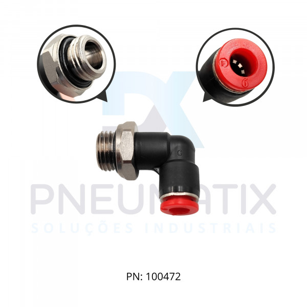 CONEXAO COTOVELO MACHO PLASTICA 06MM X R.1/4 BSPP C02470628 NORGREN