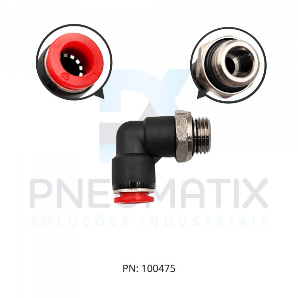 CONEXAO COTOVELO MACHO PLASTICA 08MM X R.1/4 BSPP C02470828 NORGREN