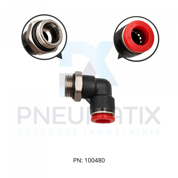 CONEXAO COTOVELO MACHO PLASTICA 10MM X R.3/8 BSPP C02471038 NORGREN