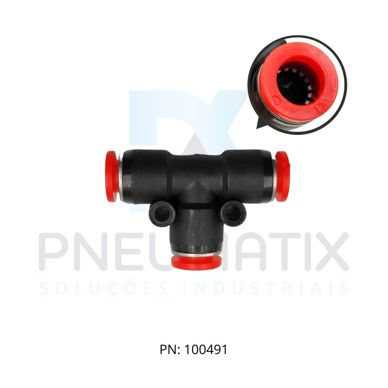 CONEXAO UNIAO T PLASTICA 12MM C00601200 NORGREN