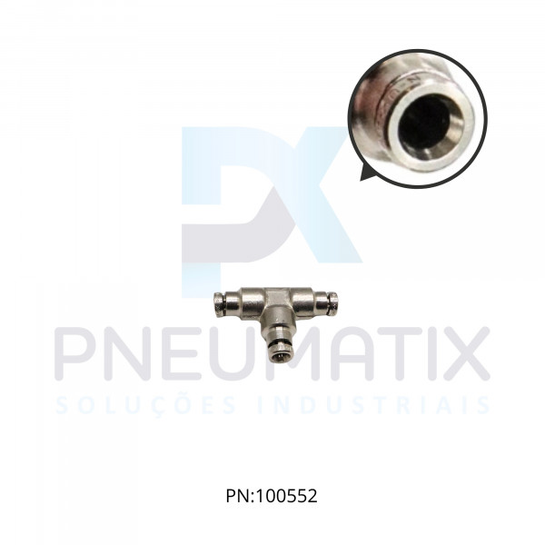 CONEXAO UNIAO T METALICA 04MM 100600400 NORGREN