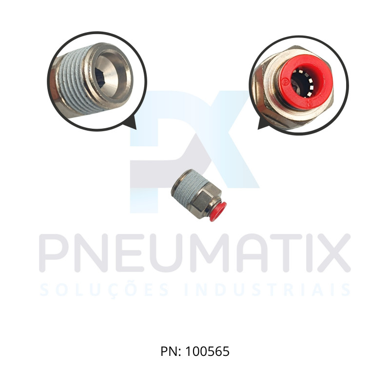 CONEXAO RETA MACHO PLASTICA 08MM X R.1/2 BSPT C01250848 NORGREN CONEXAO RETA MACHO PLASTICA 08MM X R.1/2 BSPT C01250848 NORGREN