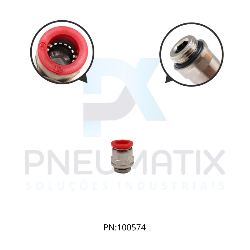 CONEXAO RETA MACHO PLASTICA 12MM X R.3/8 BSPP C02251238 NORGREN CONEXAO RETA MACHO PLASTICA 12MM X R.3/8 BSPP C02251238 NORGREN