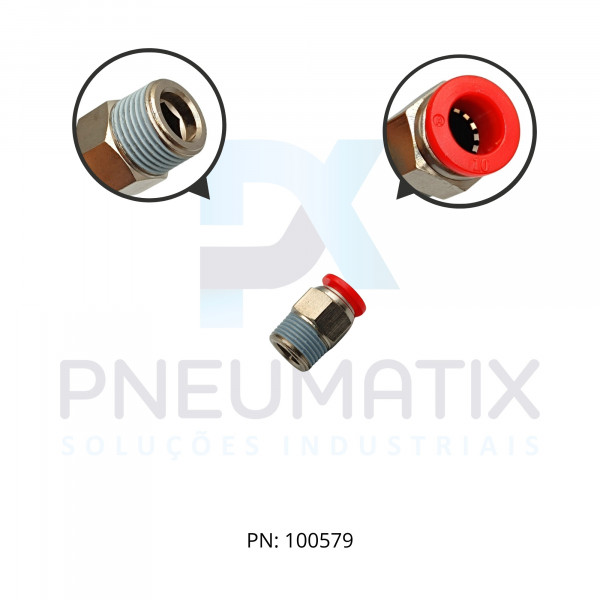 CONEXAO RETA MACHO PLASTICA 10MM X R.3/8 BSPT C01251038 NORGREN