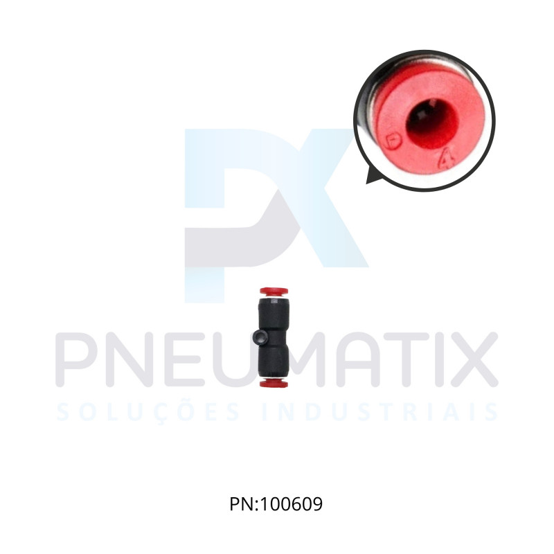 CONEXAO UNIAO RETA PLASTICA 04MM C00200400 NORGREN