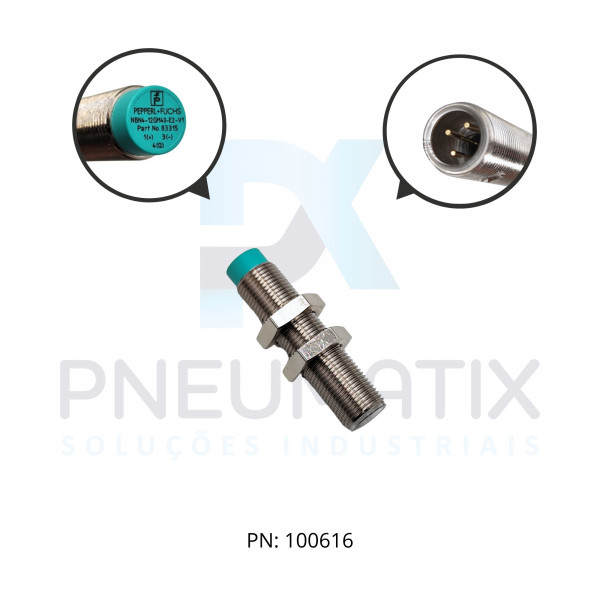 SENSOR IND.CIL.DIAM.12MM Sn:4MM N.FAC.ALIM.10-30VDC PNP NA M12 NBN4-12GM40-E2-T-V1 PN:236503	 PEPPERL