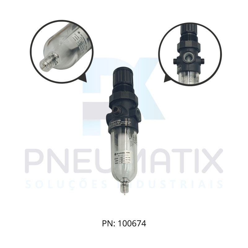 FILTRO REGULADOR DE PRESSAO R.1/4 BSP COPO POLICARBONATO DRENO MANUAL 5 MICRAS S/MANOMETRO B07-201-M1KG NORGREN FILTRO REGULADOR DE PRESSAO R.1/4 BSP COPO POLICARBONATO DRENO MANUAL 5 MICRAS S/MANOMETRO B07-201-M1KG NORGREN