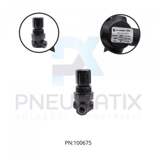 REGULADOR DE PRESSAO SERIE BASICA 1/4 BSP S/MANOMETRO R07-200-RNKG NORGREN REGULADOR DE PRESSAO SERIE BASICA 1/4 BSP S/MANOMETRO R07-200-RNKG NORGREN