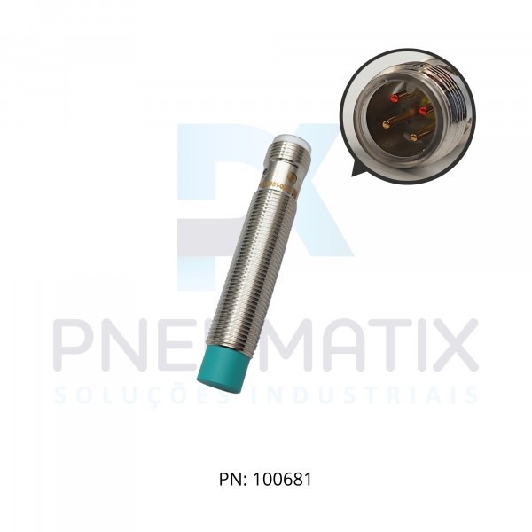 SENSOR IND.CIL.DIAM.12MM Sn:8MM N.FAC.ALIM.10-30VDC PNP NA/NF M12 NBN8-12GM50-A2-V1 PN:326161-0055 PEPPERL