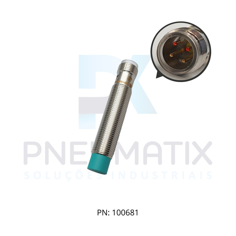 SENSOR IND.CIL.DIAM.12MM Sn:8MM N.FAC.ALIM.10-30VDC PNP NA/NF M12 NBN8-12GM50-A2-V1 PN:326161-0055 PEPPERL