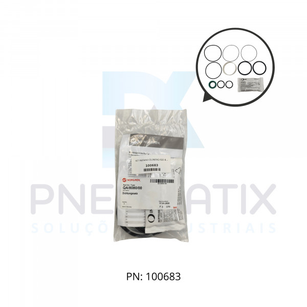 KIT REPARO P/CILINDRO ISO 80MM QA/8080/00 NORGREN