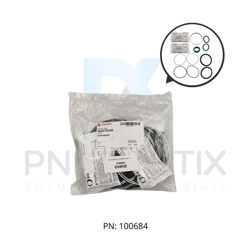 KIT REPARO P/CILINDRO ISO 125MM QA/8125/00 NORGREN