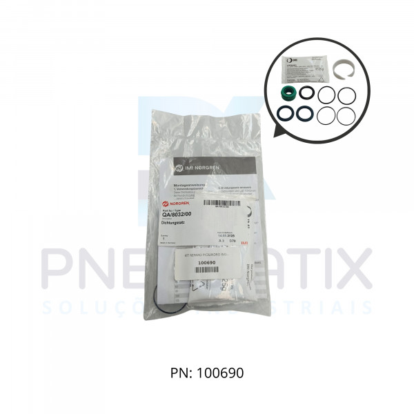 KIT REPARO P/CILINDRO ISO 32MM QA/8032/00 NORGREN KIT REPARO P/CILINDRO ISO 32MM QA/8032/00 NORGREN