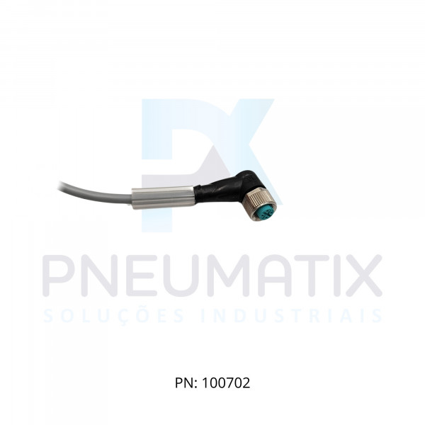 CABO C/CONECTOR 15MTS FEMEA ANGULAR M12 4 POLOS COR CINZA PVC V1-W-15M-PVC PN:128854 PEPPERL