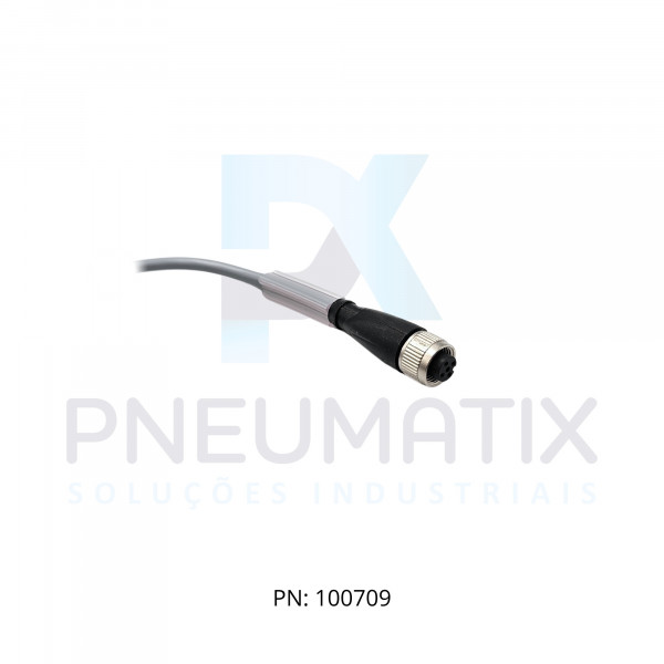 CABO C/CONECTOR 2MTS FEMEA RETO M12 4 POLOS COR CINZA PVC V1-G-2M-PVC PN:035071 PEPPERL