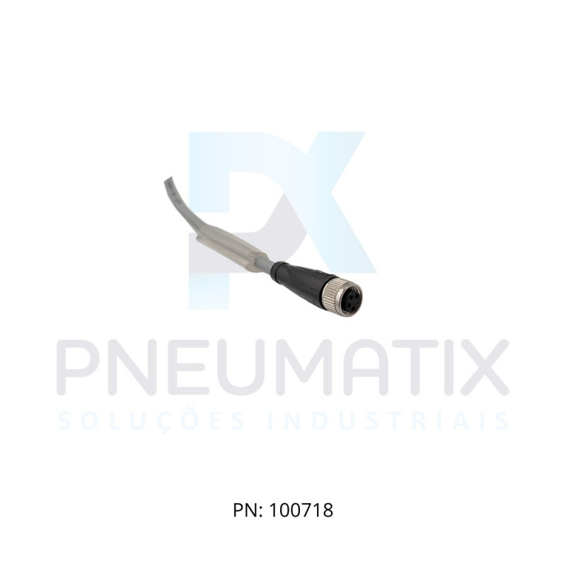 CABO C/CONECTOR 5MTS FEMEA RETO M8 4 POLOS COR CINZA PVC V31-GM-5M-PVC PN:109030 PEPPERL