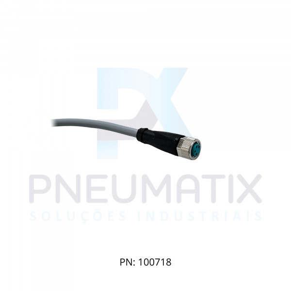 CABO C/CONECTOR 5MTS FEMEA RETO M8 4 POLOS COR CINZA PVC V31-GM-5M-PVC PN:109030 PEPPERL