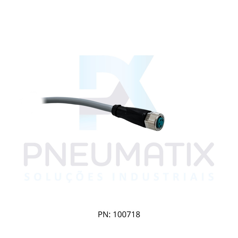 CABO C/CONECTOR 5MTS FEMEA RETO M8 4 POLOS COR CINZA PVC V31-GM-5M-PVC PN:109030 PEPPERL