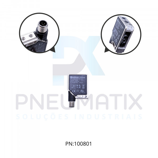 SENSOR FOTOEL.RETAN.Sn:11MM TIPO CONTRASTE ALIM.10-30VDC PNP/NPN NA/NF M12 DK12-11/124/136 PN:132616 PEPPERL