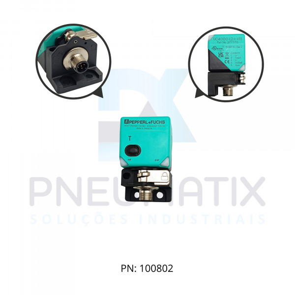 SENSOR ULTRASSONICO RETANGULAR Sn:4000MM ALIM.10-30VDC OUTPUT 4-20mA M12 UC4000-L2-I-V15 PN:277770 PEPPERL