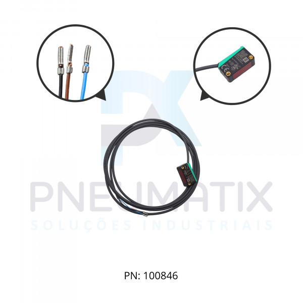 SENSOR FOTOEL.RETRO-REFLEXIVO RETANGULAR Sn:7M PNP NA ALIM.10-30VDC CABO 2MTS ML100-55/103/115 PN:210545 PEPPERL