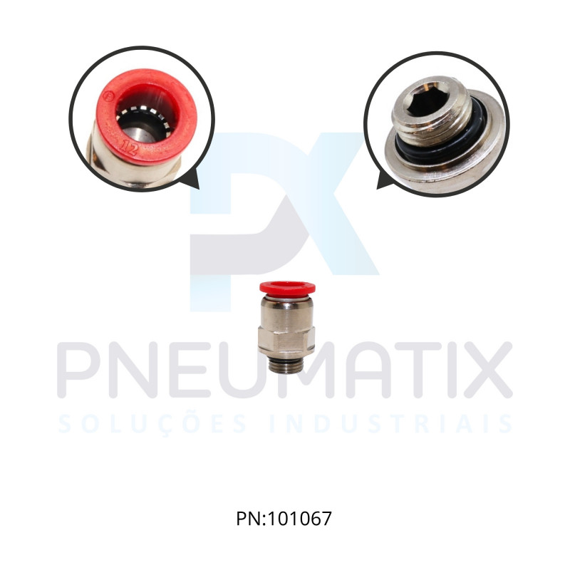CONEXAO RETA MACHO PLASTICA 12MM X R.1/4 BSPP C02251228 NORGREN CONEXAO RETA MACHO PLASTICA 12MM X R.1/4 BSPP C02251228 NORGREN