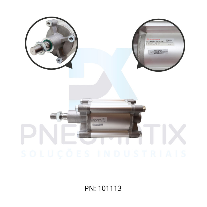 CILINDRO PNEUM.ISO D.A MAG.PERFILADO DIAM.125MM X CURSO 100MM PRA/802125/M/100 NORGREN CILINDRO PNEUM.ISO D.A MAG.PERFILADO DIAM.125MM X CURSO 100MM PRA/802125/M/100 NORGREN
